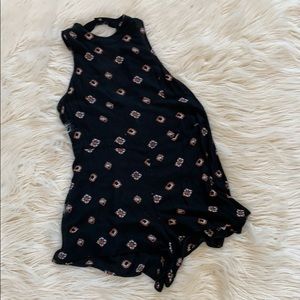 Amuse society black and mustard romper. Size L